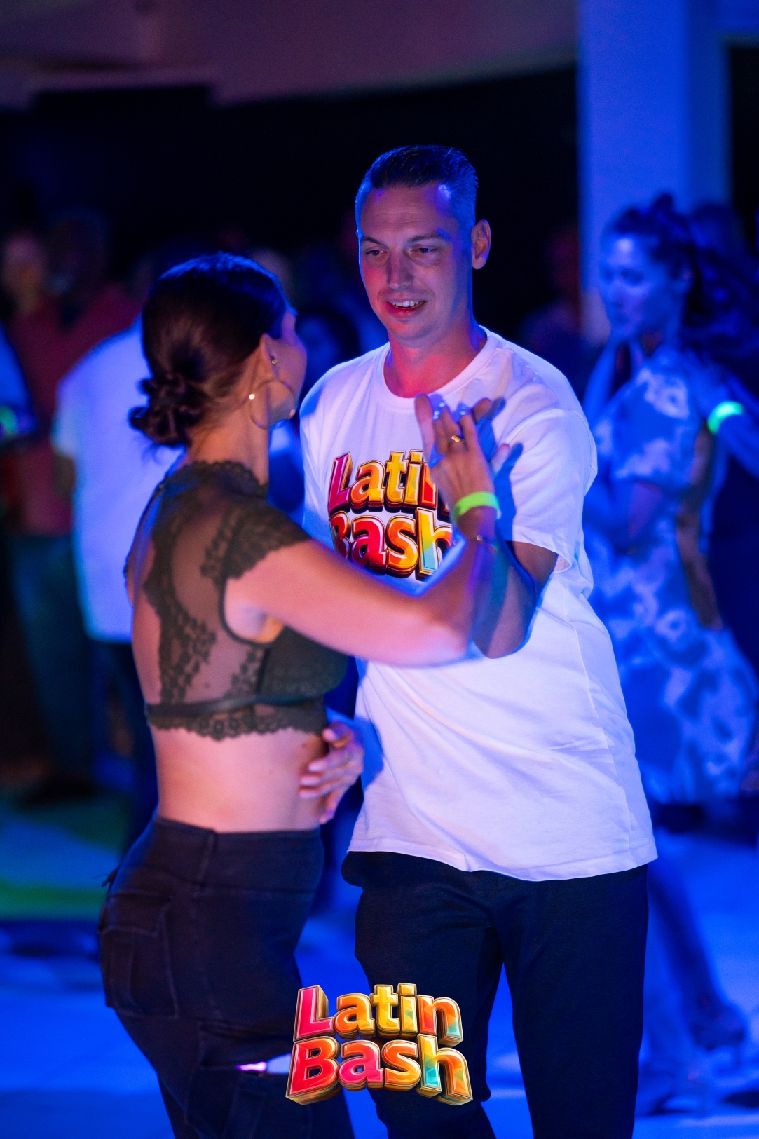 Dancing together at Latin Bash